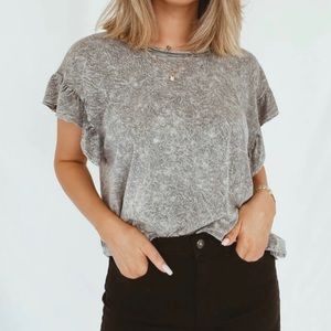 Ruffle shoulders top
